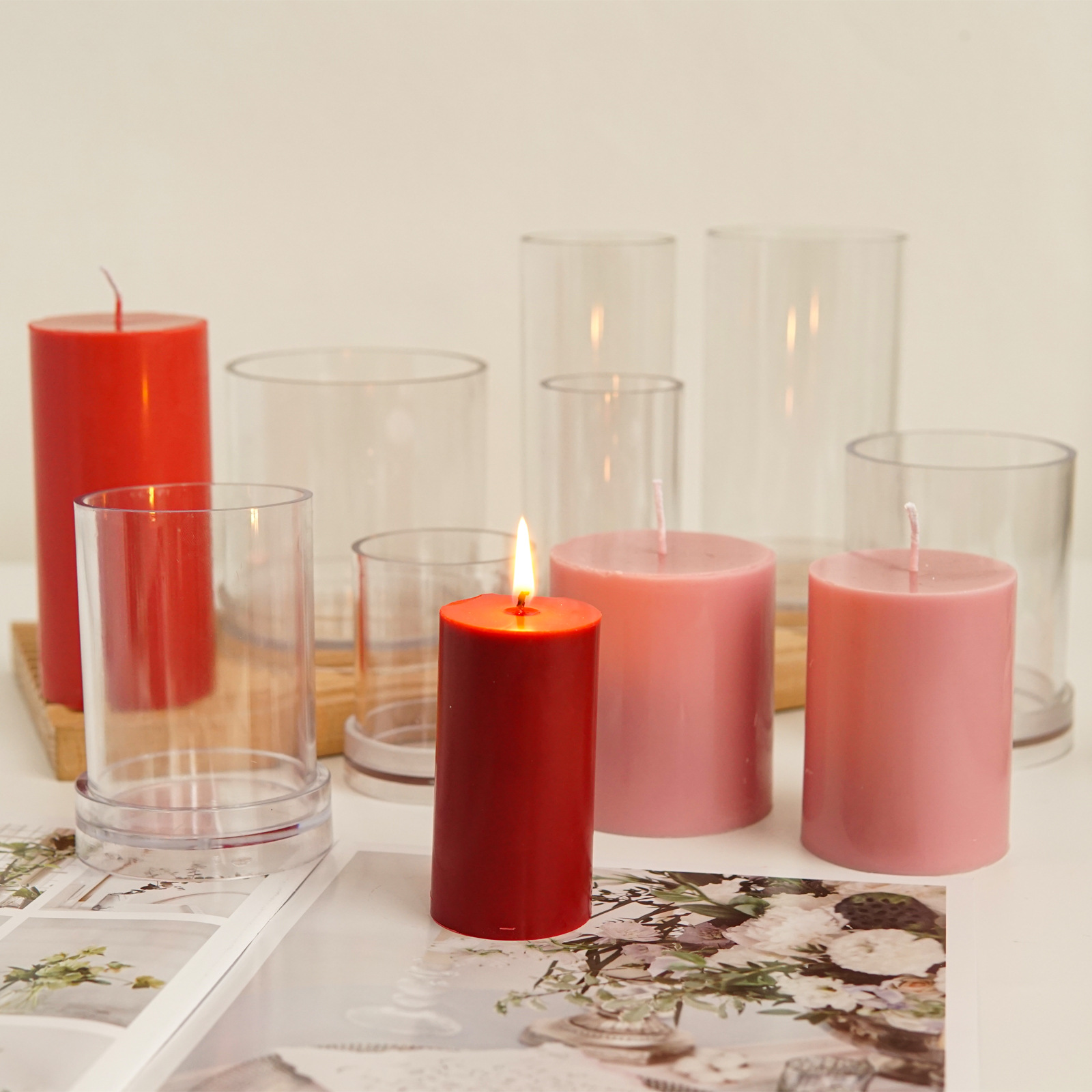 Varios moldes cilíndricos 3D p - Candle Supplies Kit reseña y precio