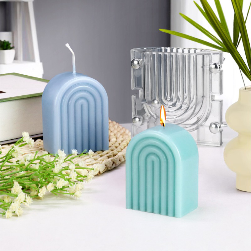 Molde de vela de arco a rayas  - Candle Supplies Kit reseña y precio