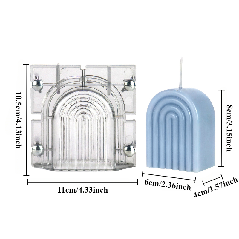Molde de vela de arco a rayas  - Candle Supplies Kit reseña y precio