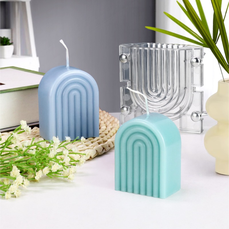 Molde de vela de arco a rayas  - Candle Supplies Kit reseña y precio