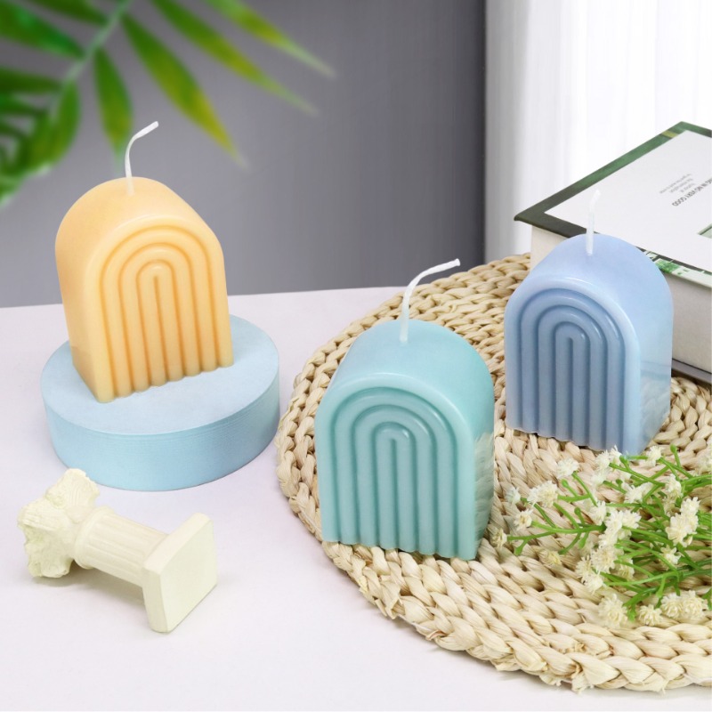 Molde de vela de arco a rayas  - Candle Supplies Kit reseña y precio